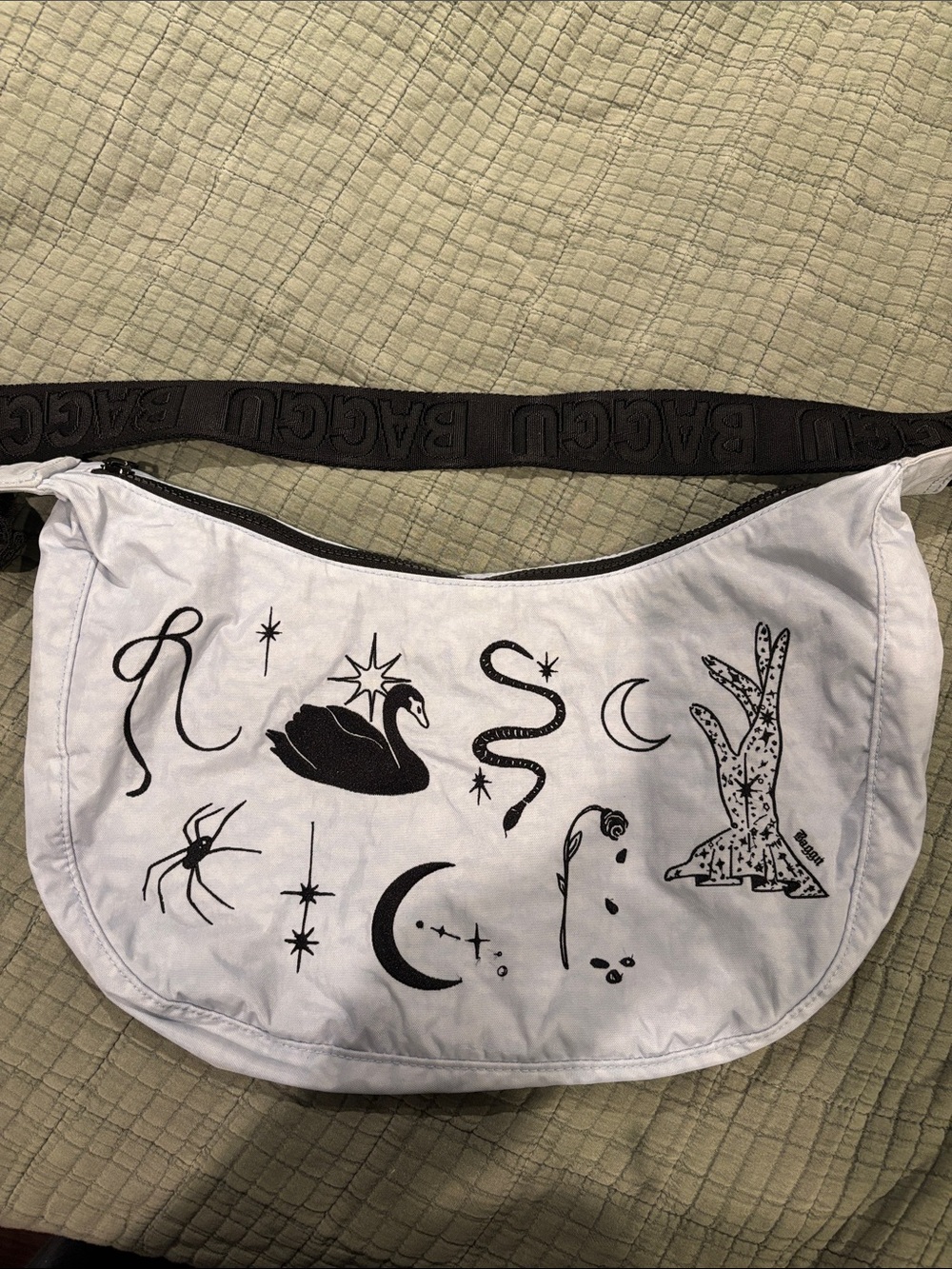 Baggu Graphic Crescent Moon & Animal Print Crossbody Bag